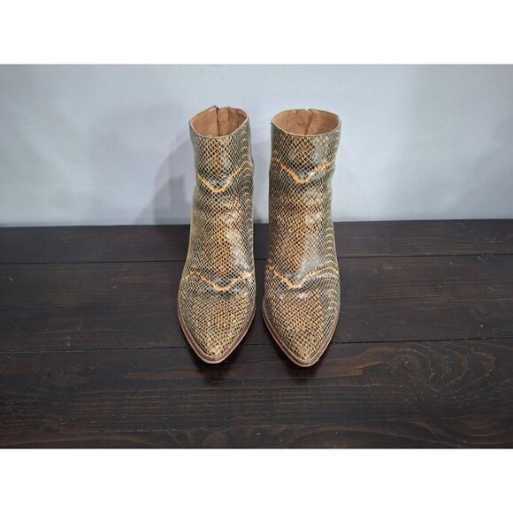 Lucky Brand Adalan Leather Snake Print Ankle Booties/Pre-owned, Sz. 6.5M - Picture 5 of 9